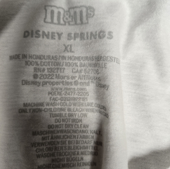 Disney Springs M&M Sotre WhiteTank Top with Mickey Mouse Design XL NEW - Picture 4 of 5